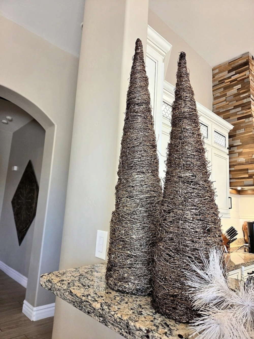 Metallic Cone Trees Decor